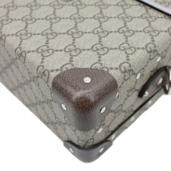 Gucci  Globe Trotter GG Supreme Canvas Shoulder Bag Beige - Picture 7 of 14